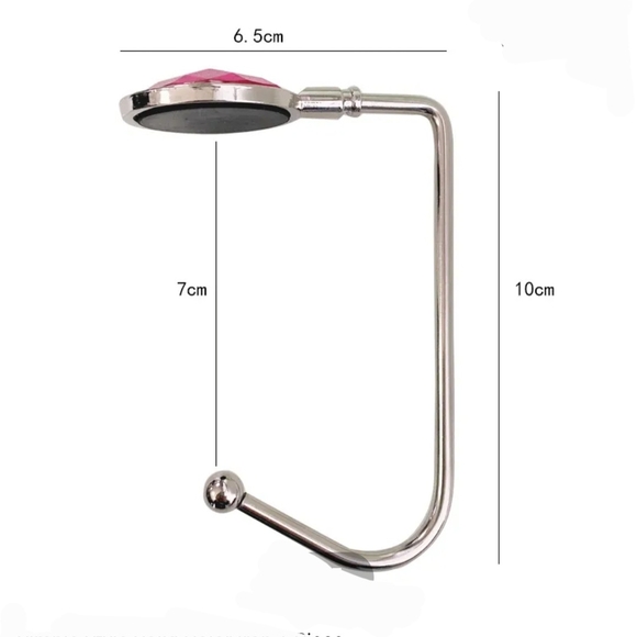 Purse Hook Rhinestone In Green - Picture 4 of 10